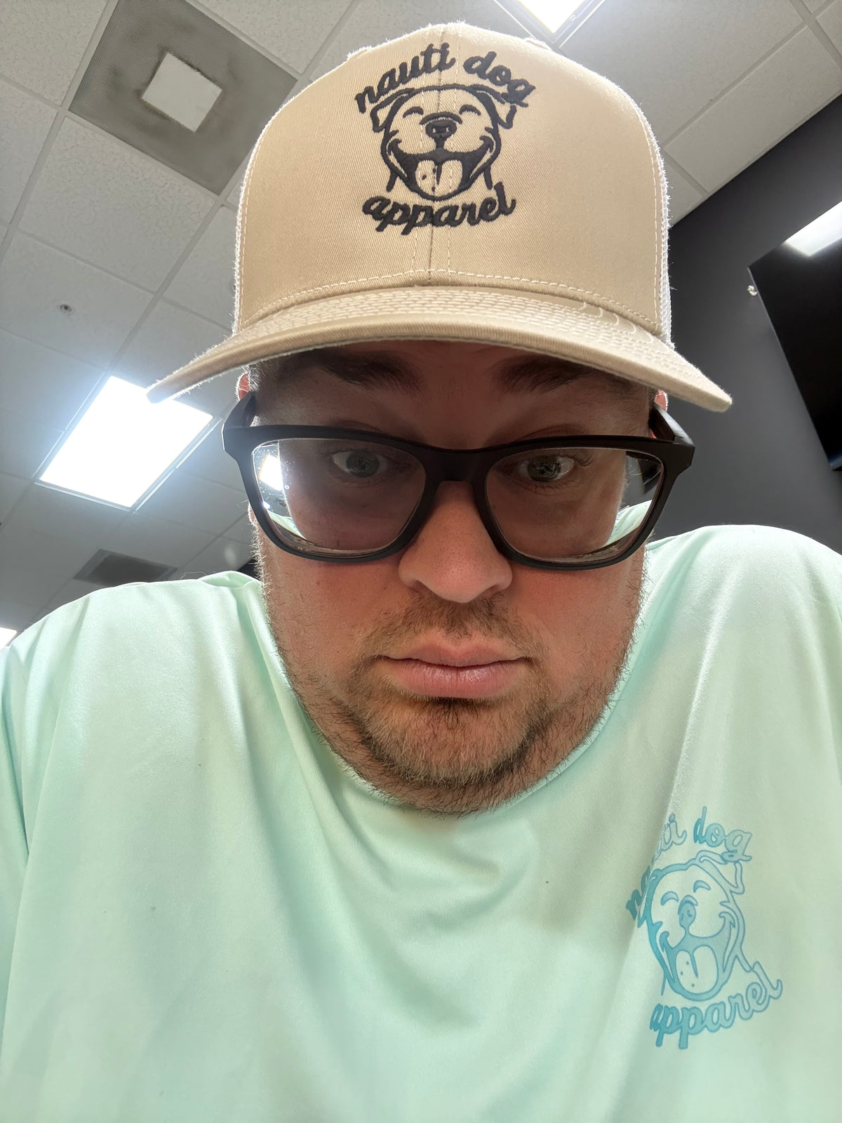 Nauti Dog Classic Tan Trucker Hat