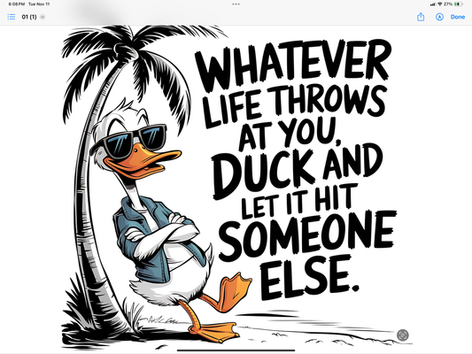 Whatever Life Throws at You… Duck. Tee