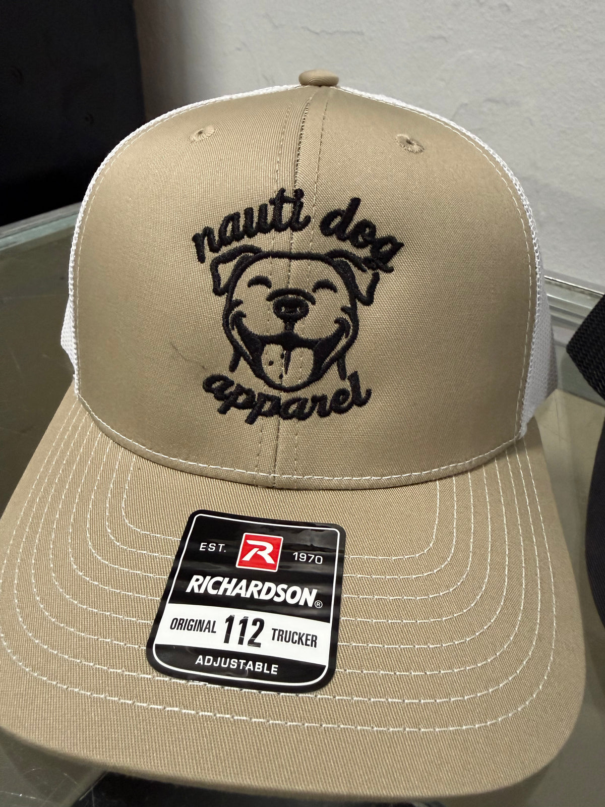 Nauti Dog Classic Tan Trucker Hat