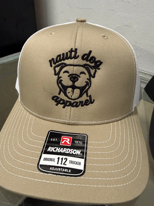 Nauti Dog Classic Tan Trucker Hat